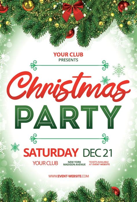 Best 35 Free Flyer Templates for Christmas Party Events for free download